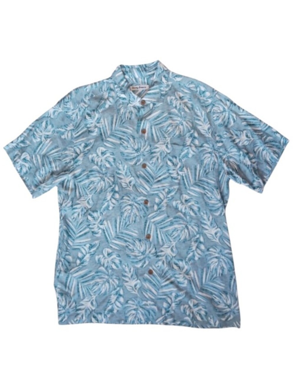 Tommy Bahama La Playa Fronds Hawaiian Shirt Island Sky